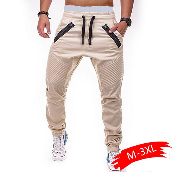 

men joggers pants 2019 autumn new mens sweatpants leisure cotton mens joggers casual sweatpants men's workout slim fit trousers, Black