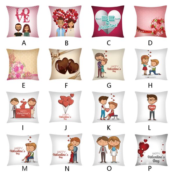

pillowcase polyester sofa car cushion cover valentine's day home decor for spring pillowcase happy valentines gift pillow case#r