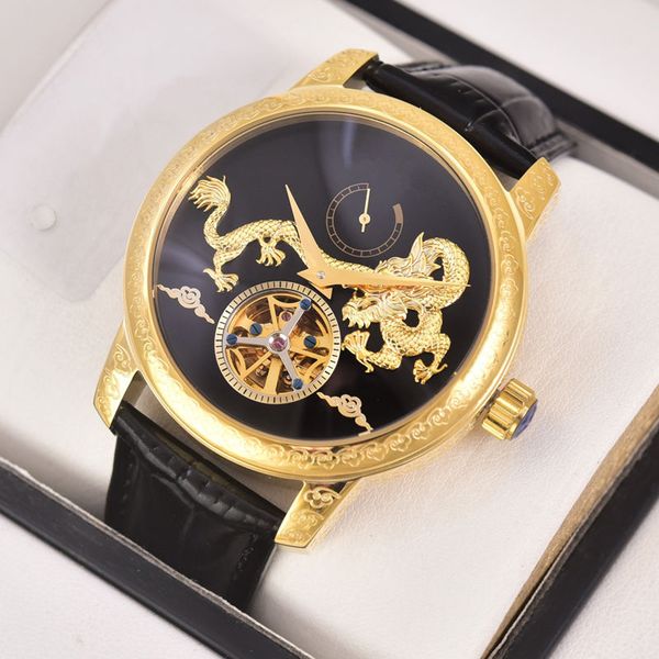 

роскошные мужские часы ручной механический механизм 316l корпус из нержавеющей стали минеральное стекло зеркало 44 мм 15 мм повседневная мод, Slivery;brown