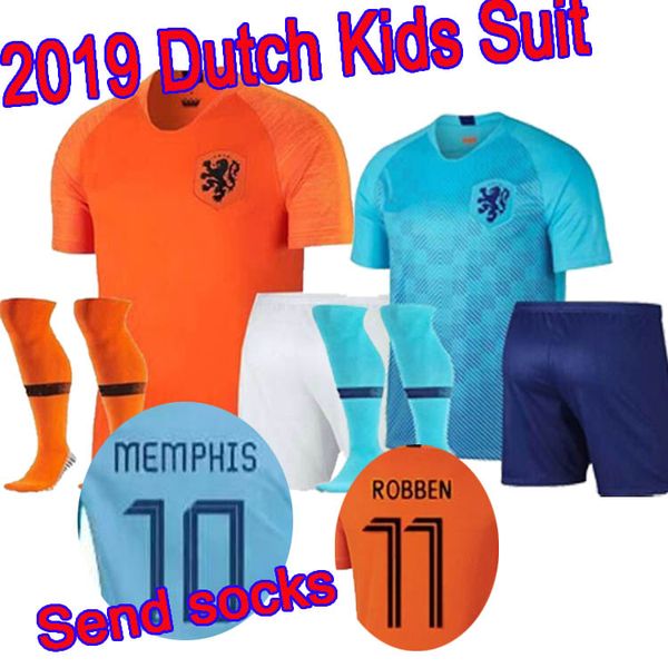

Nederland kid occer jer ey v per ie football uniform 2018 2019 holland home memphi neijder robben virgil wijnaldum netherland football
