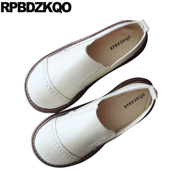 Ladies Slip On Spring Autumn Driving Japanese Round Toe Chinese