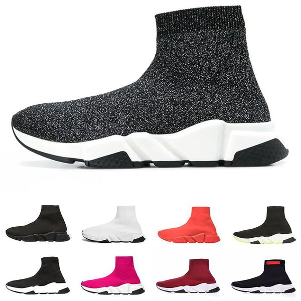 

fashion speed trainer sock shoes men women triple black white red glitter volt trainers runners casual sports sneakers 36-45