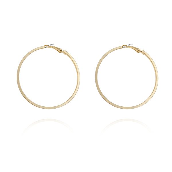

simple elegant big circle gold/silver creative female earrings, Golden;silver