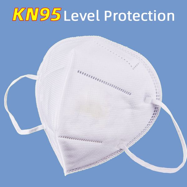 

kn95 маска анти-туман пыленепроницаемый воздухопроницаемый без дыхательный клапан анти-бактериальных одноразовых melt-дунутые утолщение лицо