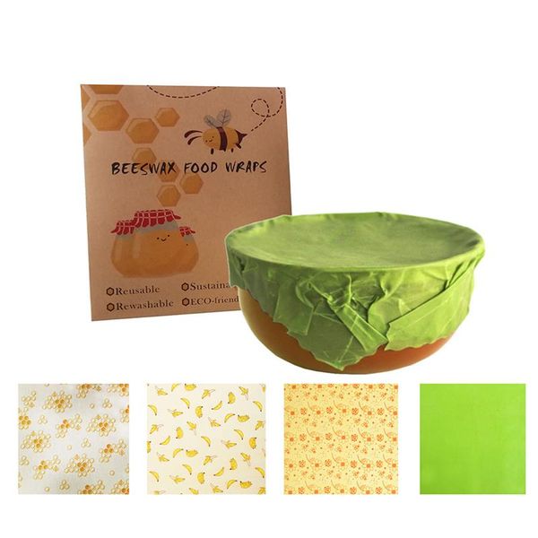 

reusable beeswax organic cotton packaging cloth fresh keeping wrap lid cover stretch vacuum wrap beeswax cloth