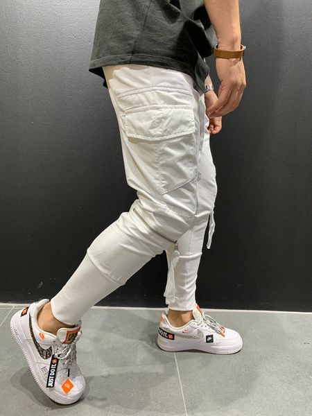 

мђжкой jogger бѬки zipper дизайнеѬкие каѬманнй каѬанда бѬки solid color мђжкие бѬки, Black