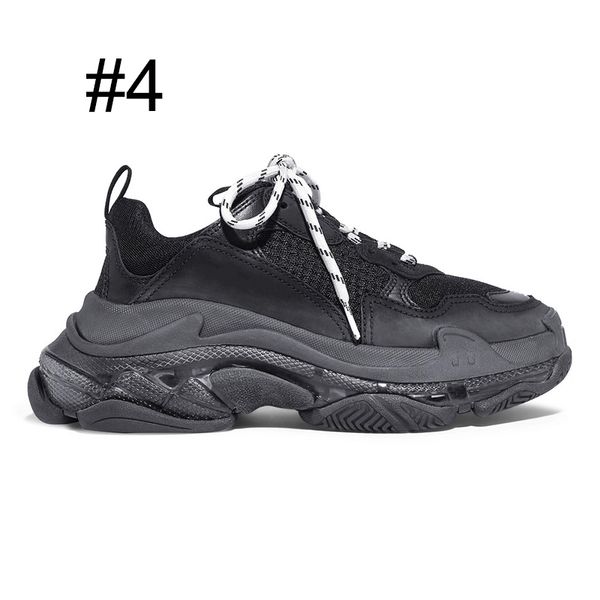 

new triple s fashion designer luxury shoes for men women clear sole neon green black white red mens trainers platform sneakers c011