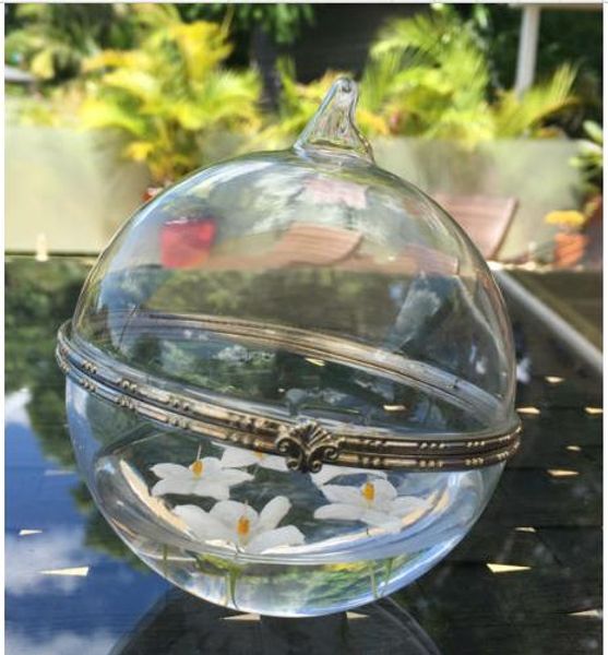 

60mm x 10pc diy transparent glass ball paintable wedding memory bauble xmas tree ornament openable by half fillable hip