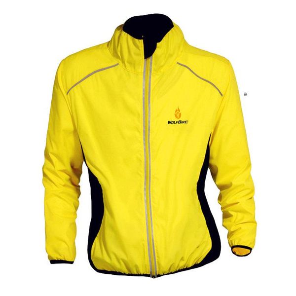 

yellow running cycling riding motorcycles high visibility reflective jacket long sleeve moto off-road warning vest protection gear wind coat