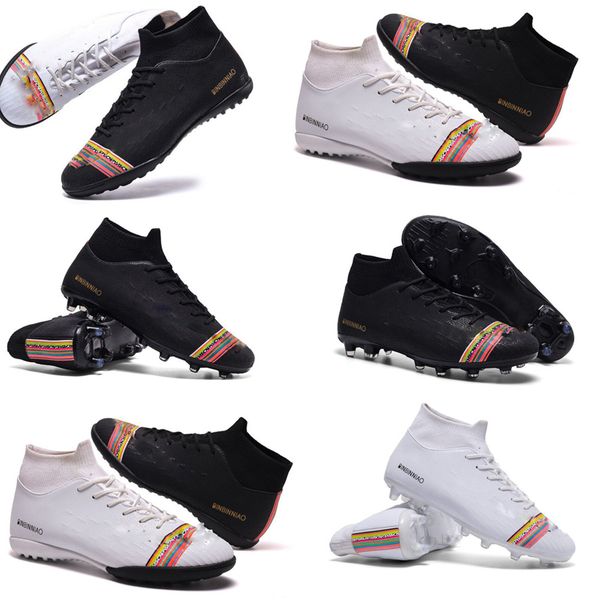 

new mercurial superfly 7 360 fg elite cleat cr7 soccer shoes mercurial superfly 7 vii elite fg cleats ronaldo size 35-44, Black