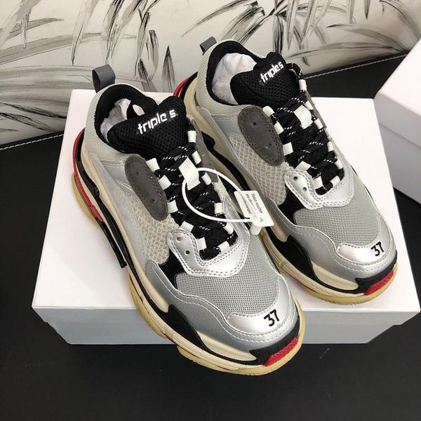 

2020 sale track paris triple s orange yellow casual shoes platform sneakers trek mens trainers, Black;red