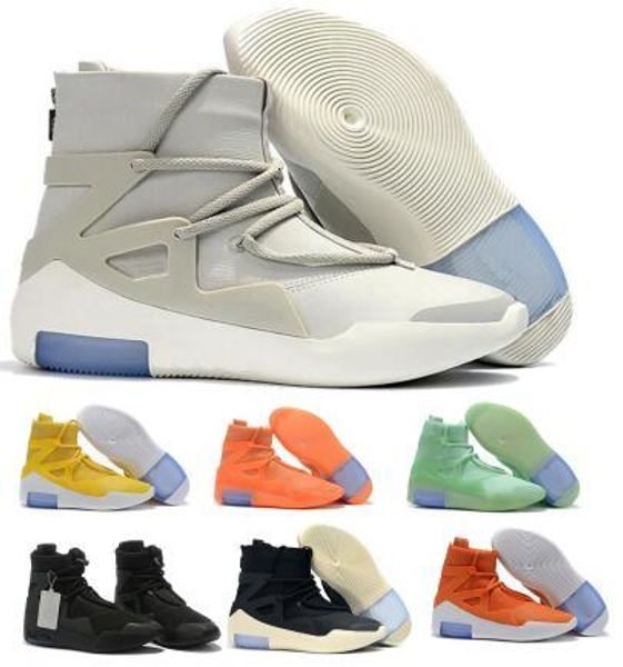 

fear of god 1 zoom basketball shoes sneakers airing 2020 fashion designers orange pulse light bone amarillo green fog boots mens women shoes, Black