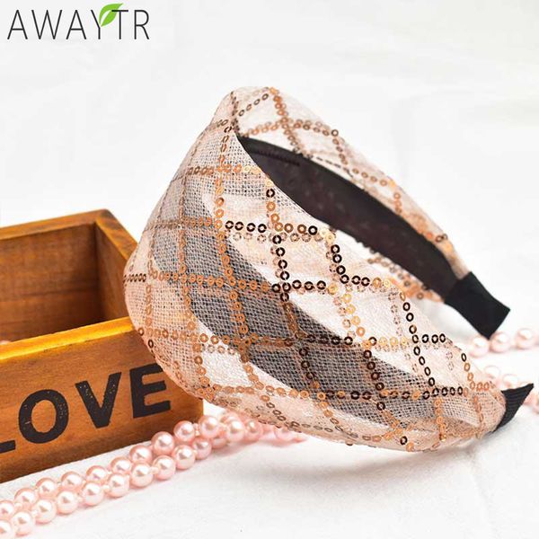 

women headband lace gauze sequins lace hollow elastic hair band boutique hair hoops for jewelry tiara headwear accessories
