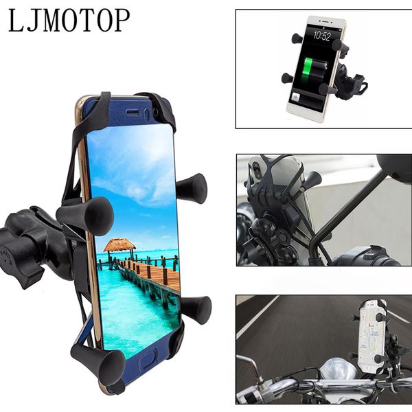 

universal motorcycle phone holder chargeable wired usb 360 rotation for ninja gpz500 ex500 650r er6f er6n z1000