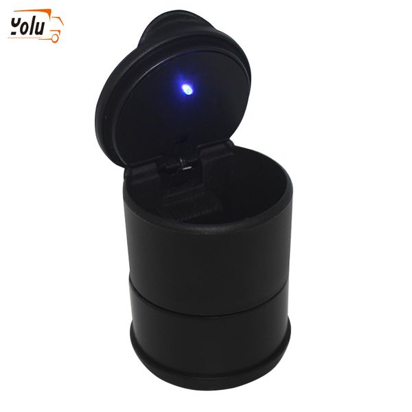 

yolu car ashtray led light car the ashes fireproof material easy clean auto ashtray fit most cup holder truck cigarette