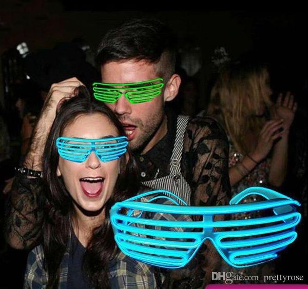 

neon party luminous очки el провод неоновых светодиодные солнечные очки light up очки rave партия костюм dj солнцезащитного birthday party d