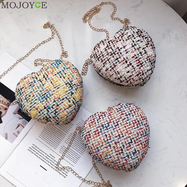 

new fashion shoulder bag women woolen crossbody heart-shaped mini shoulder messenger bags for shopping travel party