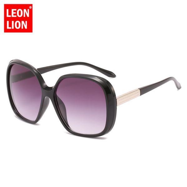 

leonlion 2020 luxury big frame gradient sunglasses women brand designer lens travel sun glasses uv400 gafas lady de sol mujer, White;black