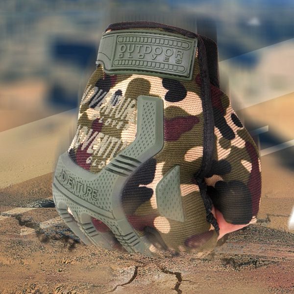 

men outdoor sports mittens fashion camouflage militar tactical airsoft shooting hunting half finger gloves nort gants face nf, Black;green