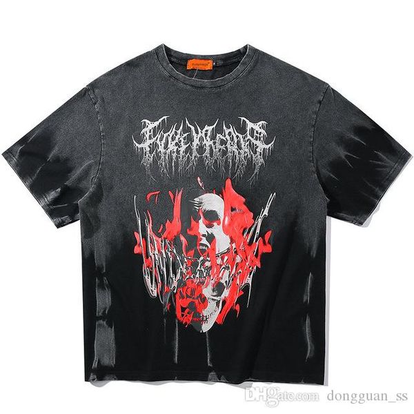 

мужская футболка-матч advanced picture print retro punk cool graffiti oversize высокое качество пара мода уличная одежда, White;black