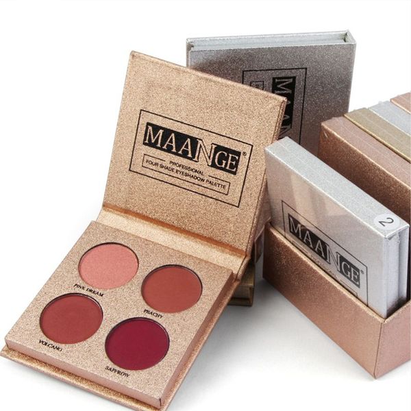 

women 4 colors matte shining eyeshadow palette shimmer brighten pigment face shading powder waterproof makeup cosmetic