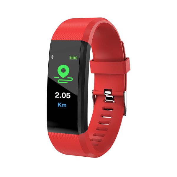 

bluetooth smart bracelet sport pedometer ip67 waterproof color screen wearable smart watch with blood pressure heart rate 5 colors