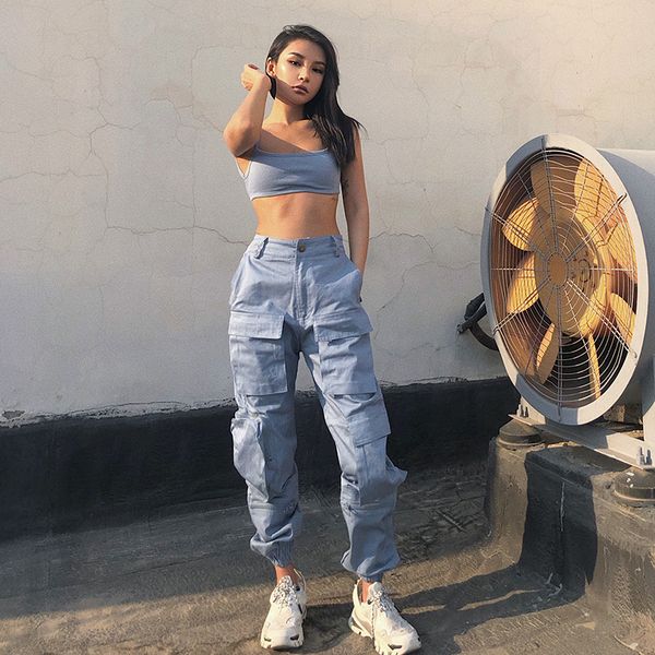 blue cargo jeans womens