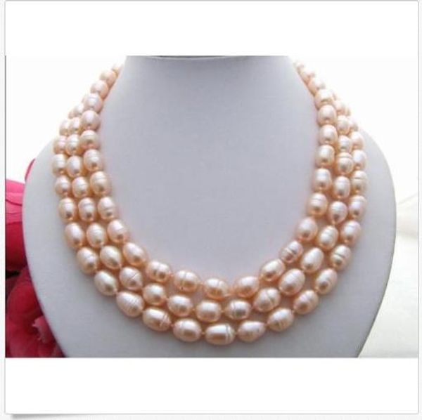 

charming 10-12mm natural australian south sea gold pink pearl necklace 49"14k go, Silver