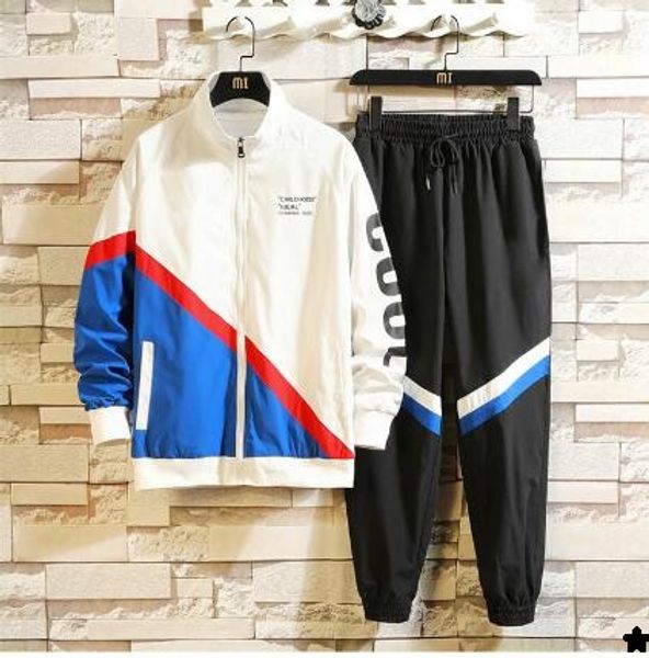 

новое прибытие мужских костюмы конструктора кардиган clothings для осень зима марка streetwear длинных костюмов рукава с черно-белым -3xl, Gray