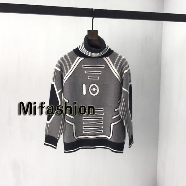 

19fw luxury autumn winter hoodie europe paris sorayama turtle neck sweater fashion men clothes o-neck pullover sweatshirt women sweaters, White;black