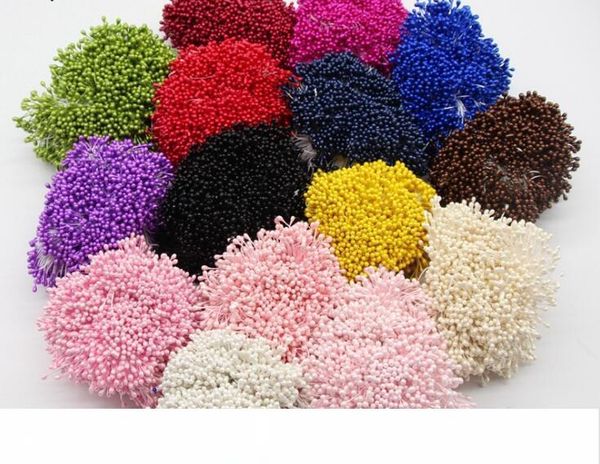 

3 мм многоцветные варианты жемчужный цветок тычинки пестик торт украшение для diy двойные головки diy декоративные цветы головы