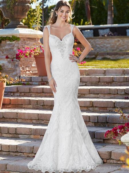 

vestido de novia lace wedding dresses 2020 new mermaid beaded bodice wedding dress bridal gowns see through bride formal gown, White