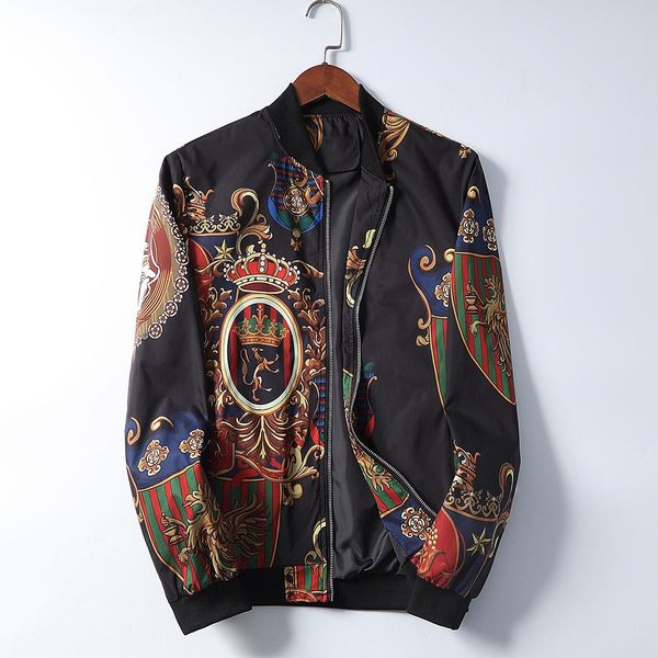 

luxury men's jacket women's fashion monogram animal print men's winter coat men's wear casual street wear, Black;brown