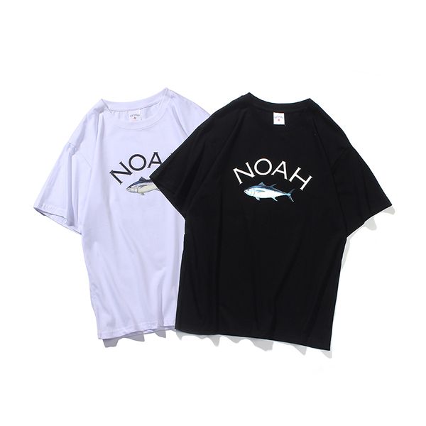 

19ss t shirt classic cross fish print women men t shirts hip hop streetwear justin bieber tees, White;black