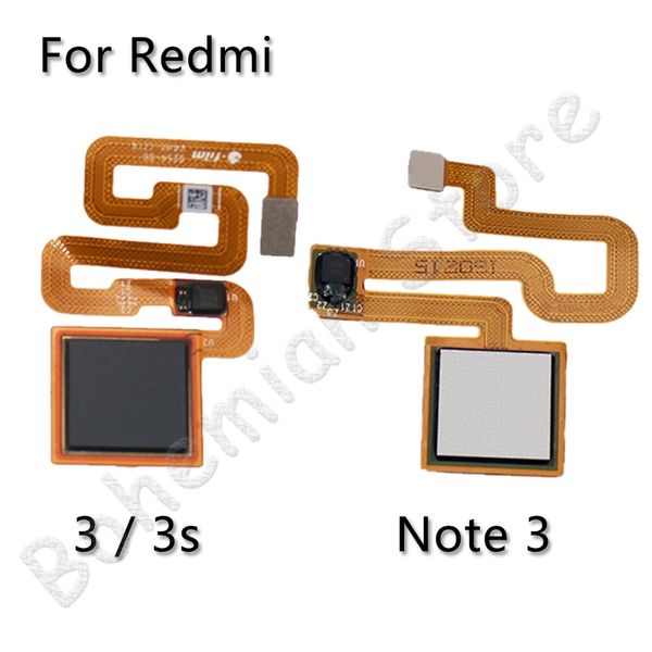

10psc original back home button fingerprint flex cable for xiaomi redmi note 3 3s pro fingerprint sensor flex