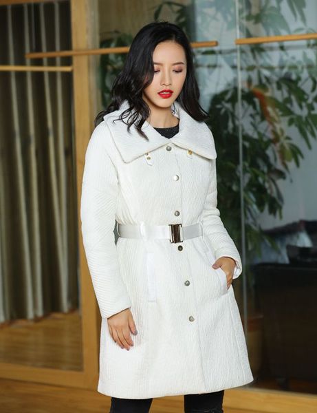 

white duck down coat women winter 2019 casual solid hooded warm slim waist band female down jackets, Black