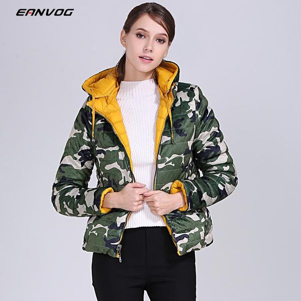 

high street women coats winter slim warm waterproof woman jacket short cotton padded parkas jacket female plus size xxxl, Black