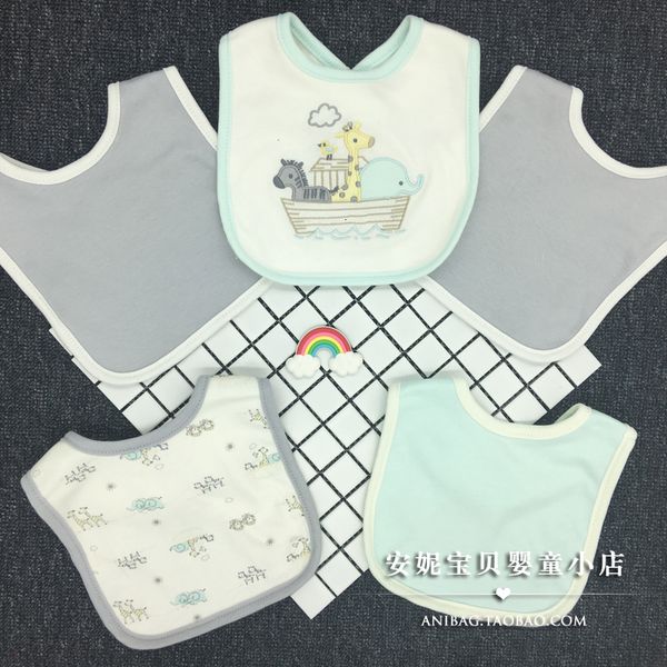 

hudsonbaby quality goods in stock 5 paper dress baby saliva cloth feeding bibs 100 cotton