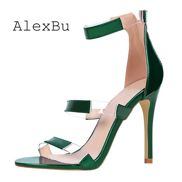 

alexbu summer shoes woman high heels sandals women sandals lady shoe fashion female large size womens party shoes, Black