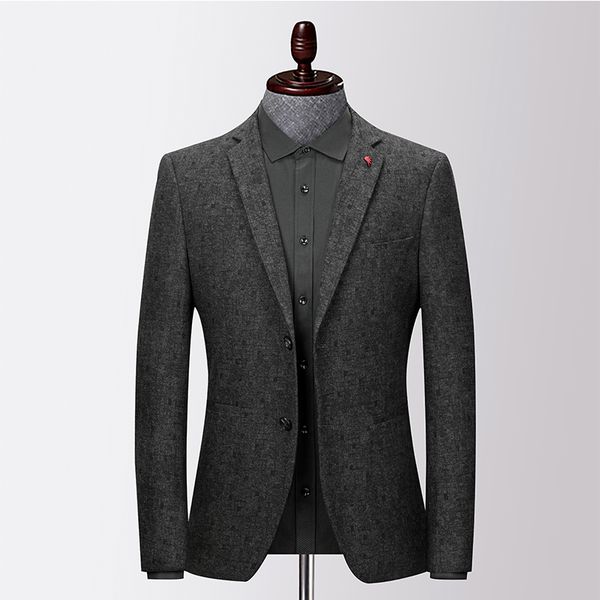

men's jackets men suit jacket blazer business plaid casual coat slim fit wedding party, Black;brown