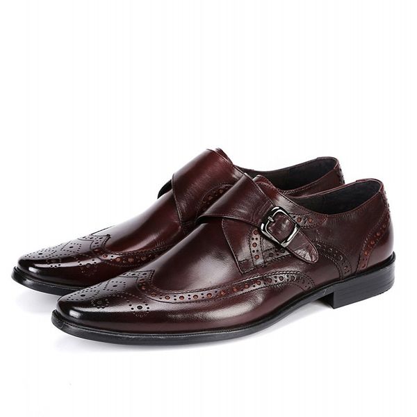 

new fashion genuine leather wedding party handmade footwear pointed toe man formal dress office shoes js-a0056, Black
