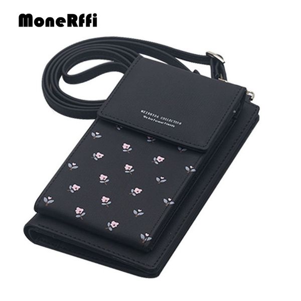 

monerffi women crossbody bag multi- student wallet casual shoulder bag cellphone card holder, Red;black