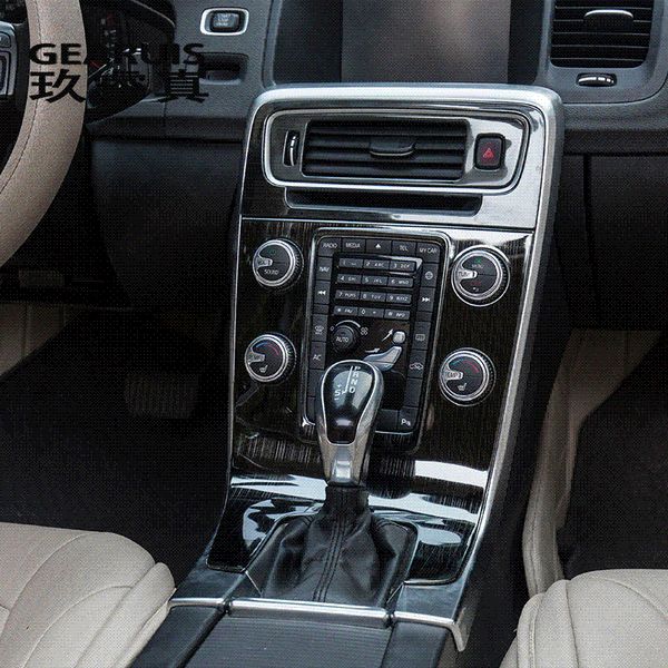 Car Styling Interior Trim Air Conditioning Cd Control Panel Decoration Stickers Covers For Volvo S60 V60 Cv60 Auto Accessories Car Internal Parts Car