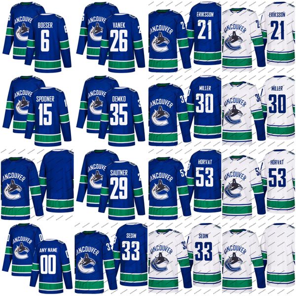 

Vancouver Canucks 15 Ryan Spooner 6 Brock Boeser 30 Ryan Miller 53 Bo Horvat 21 Loui Eriksson Thatcher Demko Cheap Hockey Jerseys
