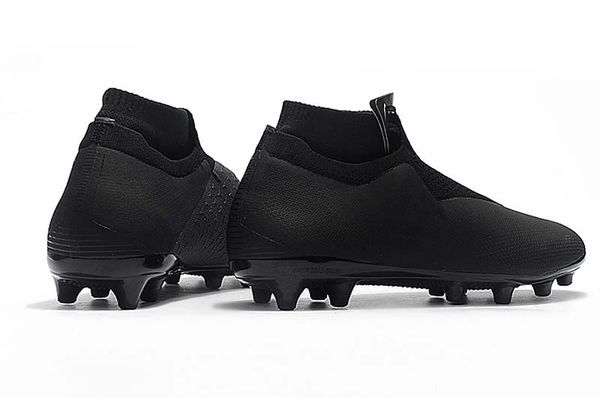 

2019 men knitted fg/ag football shoes outdoor vision college mg shadow series black white football boots