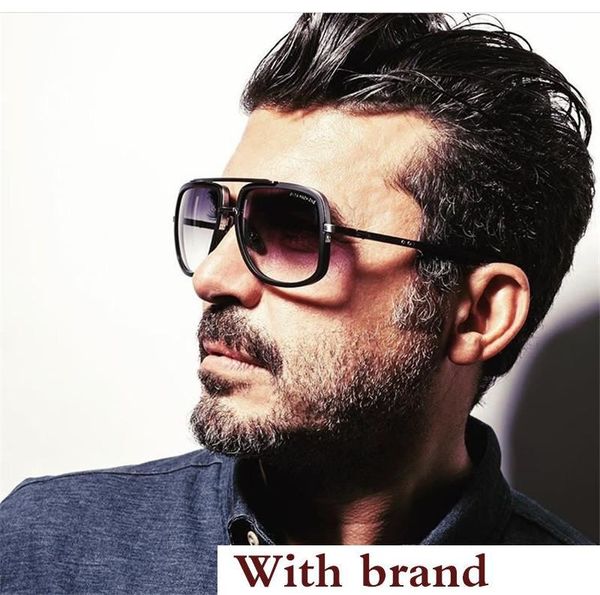 

sunglasses pilot square designer sun new gradient fashion drive titanium glass summer box gold/brown with eyewear tbara, White;black