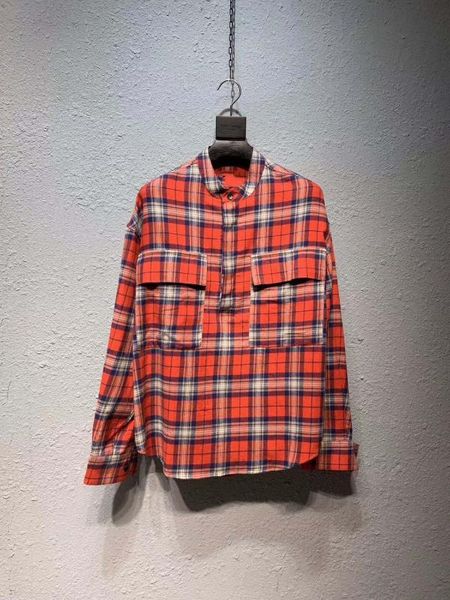 

men hip hop streetwear pull over plaid flannel shirt oversize, White;black