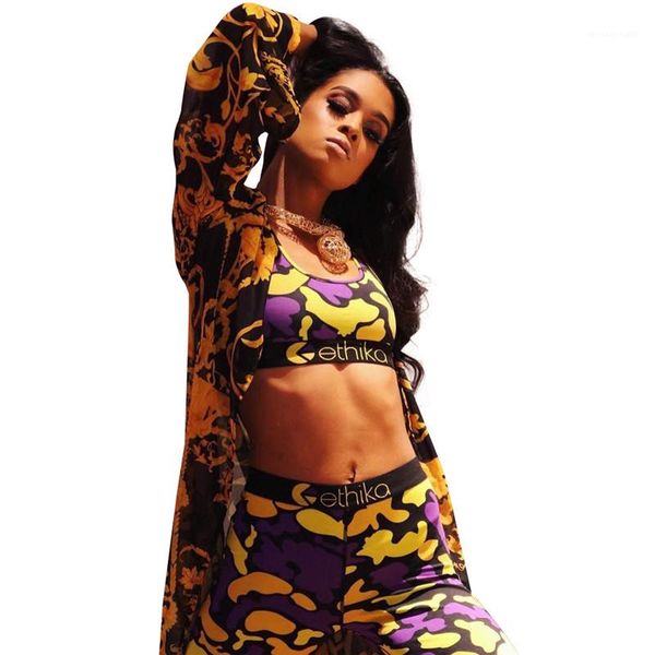 

slim fit sports yoga clothing sets ethika women designer tracksuits crop pants 2pcs suit, Gray