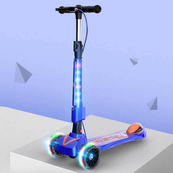 

height adjustable wide tire 4 wheels kids scooter child kick scooter