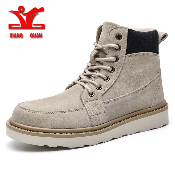 

xiangguan new hiking shoes men motorcycle boots men anti slip snow boots waterproof climbing trekking shoes